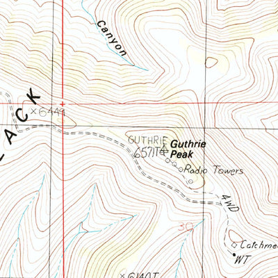 United States Geological Survey Guthrie, AZ (1986, 24000-Scale) digital map