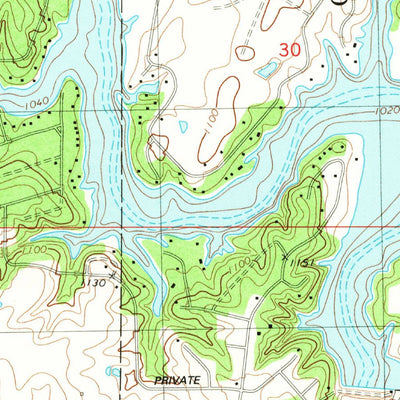 United States Geological Survey Guthrie Center East, IA (1982, 24000-Scale) digital map