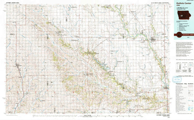 United States Geological Survey Guthrie Center, IA (1993, 100000-Scale) digital map