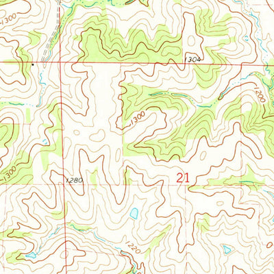 United States Geological Survey Guthrie Center West, IA (1971, 24000-Scale) digital map