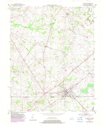 United States Geological Survey Guthrie, KY-TN (1950, 24000-Scale) digital map