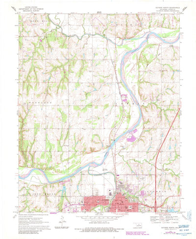 United States Geological Survey Guthrie North, OK (1970, 24000-Scale) digital map