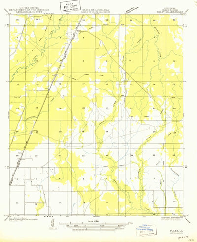 United States Geological Survey Guy, LA (1950, 31680-Scale) digital map