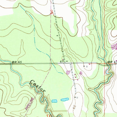 United States Geological Survey Guy, LA (1960, 24000-Scale) digital map