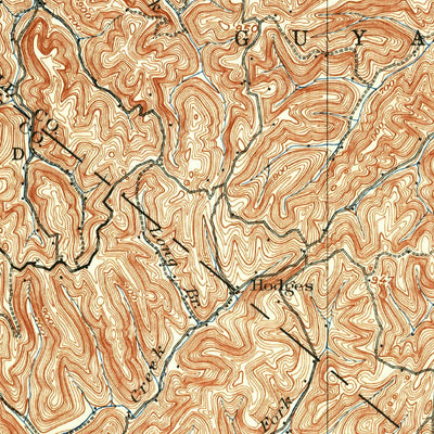 United States Geological Survey Guyandot, WV-OH (1901, 62500-Scale) digital map