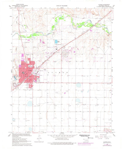 United States Geological Survey Guymon, OK (1968, 24000-Scale) digital map