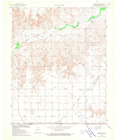 United States Geological Survey Guymon SE, OK (1968, 24000-Scale) digital map