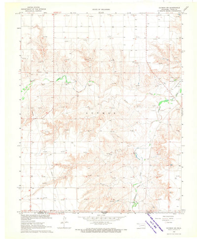 United States Geological Survey Guymon SW, OK (1968, 24000-Scale) digital map
