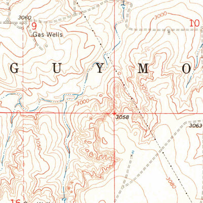 United States Geological Survey Guymon SW, OK (1968, 24000-Scale) digital map