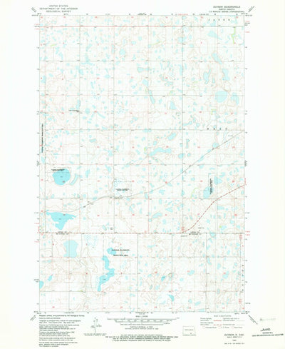 United States Geological Survey Guyson, ND (1982, 24000-Scale) digital map