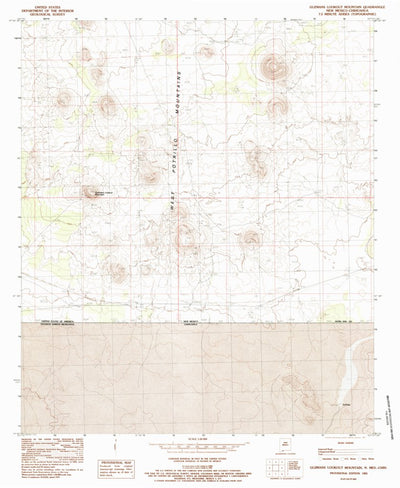 United States Geological Survey Guzmans Lookout Mountain, NM (1985, 24000-Scale) digital map