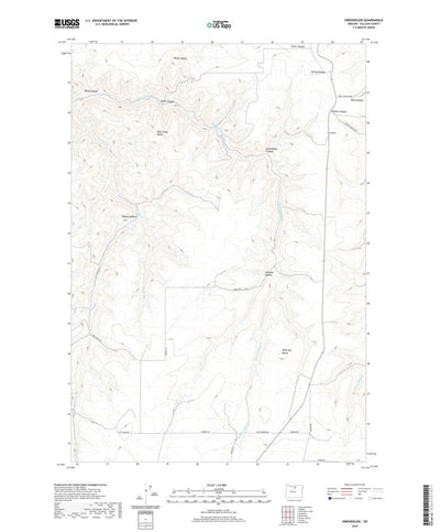 United States Geological Survey Gwendolen, OR (2020, 24000-Scale) digital map