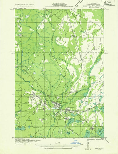 United States Geological Survey Gwinn, MI (1932, 31680-Scale) digital map