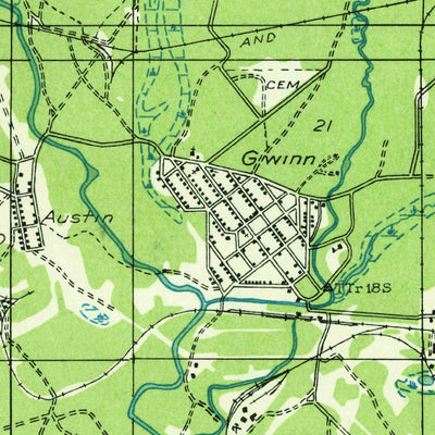 United States Geological Survey Gwinn, MI (1932, 31680-Scale) digital map