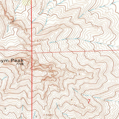 United States Geological Survey Gym Peak, NM (1964, 24000-Scale) digital map