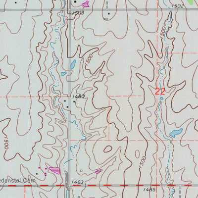 United States Geological Survey Gypsum SE, KS (1964, 24000-Scale) digital map