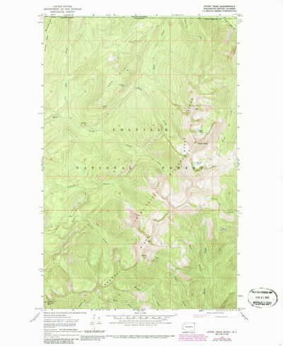 United States Geological Survey Gypsy Peak, WA (1967, 24000-Scale) digital map