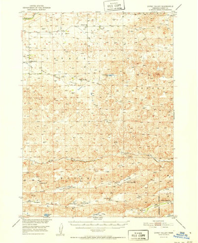 United States Geological Survey Gypsy Valley, NE (1951, 62500-Scale) digital map