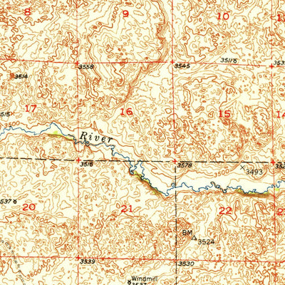 United States Geological Survey Gypsy Valley, NE (1951, 62500-Scale) digital map