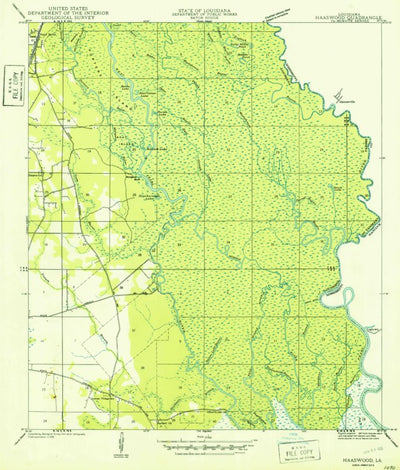 United States Geological Survey Haaswood, LA-MS (1950, 31680-Scale) digital map