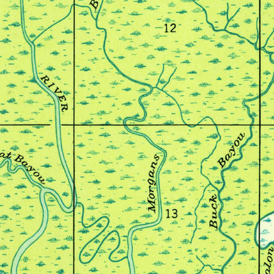 United States Geological Survey Haaswood, LA-MS (1950, 31680-Scale) digital map