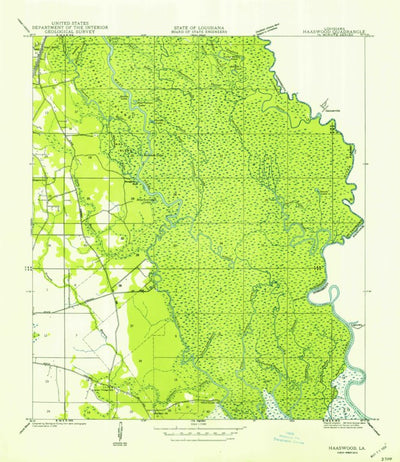 United States Geological Survey Haaswood, LA-MS (1954, 31680-Scale) digital map