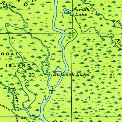 United States Geological Survey Haaswood, LA-MS (1954, 31680-Scale) digital map