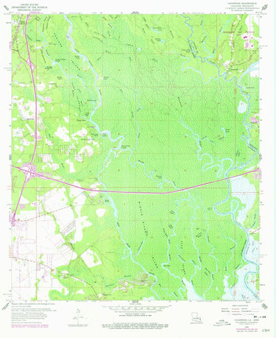 United States Geological Survey Haaswood, LA-MS (1959, 24000-Scale) digital map