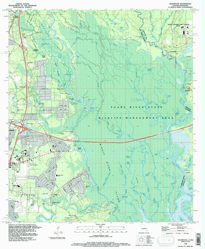 United States Geological Survey Haaswood, LA-MS (1993, 24000-Scale) digital map