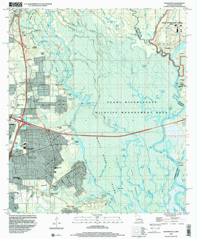 United States Geological Survey Haaswood, LA-MS (1998, 24000-Scale) digital map
