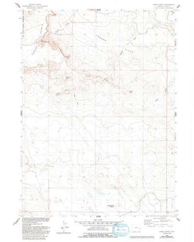 United States Geological Survey Habig Spring, WY (1960, 24000-Scale) digital map