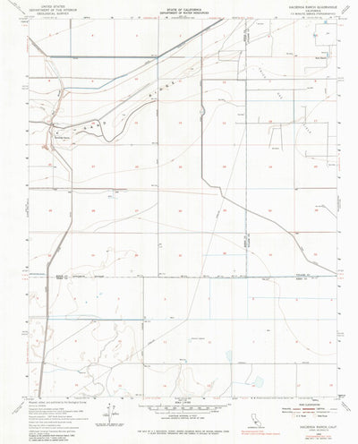 United States Geological Survey Hacienda Ranch, CA (1954, 24000-Scale) digital map