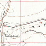 United States Geological Survey Hacienda Ranch, CA (1954, 24000-Scale) digital map