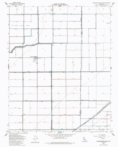 United States Geological Survey Hacienda Ranch NE, CA (1954, 24000-Scale) digital map