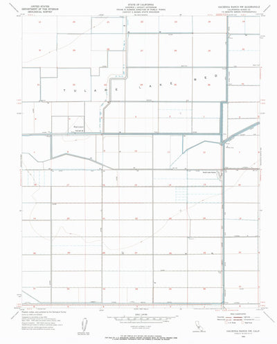 United States Geological Survey Hacienda Ranch NW, CA (1954, 24000-Scale) digital map