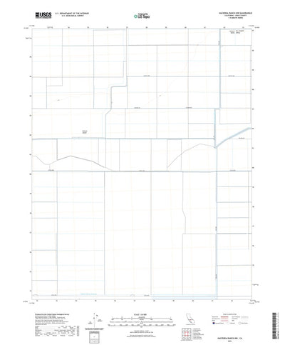 United States Geological Survey Hacienda Ranch NW, CA (2021, 24000-Scale) digital map
