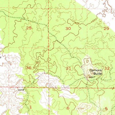 United States Geological Survey Hackamore, CA (1952, 62500-Scale) digital map
