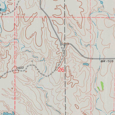 United States Geological Survey Hackberry Creek, KS (1973, 24000-Scale) digital map
