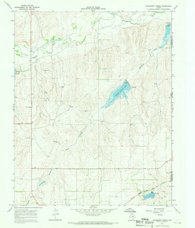 United States Geological Survey Hackberry Creek, TX-OK (1967, 24000-Scale) digital map