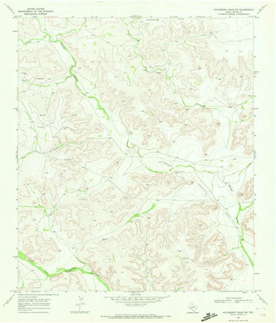 United States Geological Survey Hackberry Draw NE, TX (1969, 24000-Scale) digital map