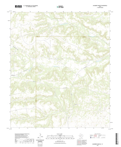 United States Geological Survey Hackberry Draw SE, TX (2022, 24000-Scale) digital map