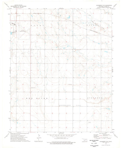 United States Geological Survey Hackberry Flat, OK (1974, 24000-Scale) digital map