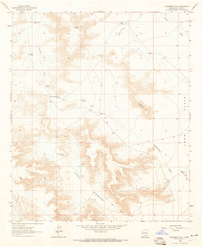 United States Geological Survey Hackberry Hill, NM (1963, 24000-Scale) digital map