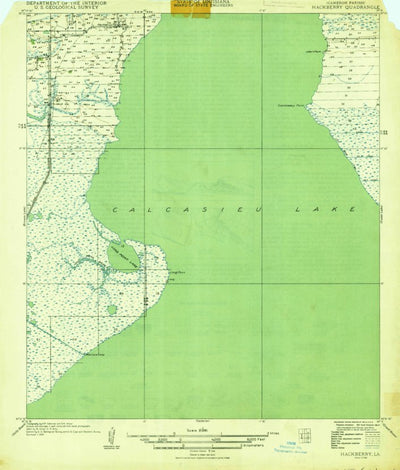 United States Geological Survey Hackberry, LA (1935, 31680-Scale) digital map