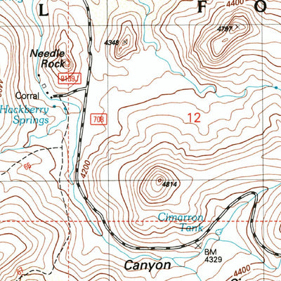 United States Geological Survey Hackberry Mountain, AZ (2004, 24000-Scale) digital map