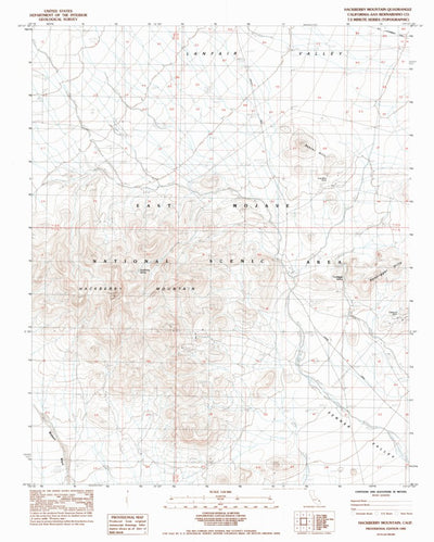 United States Geological Survey Hackberry Mountain, CA (1984, 24000-Scale) digital map