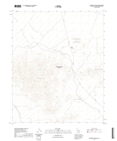 United States Geological Survey Hackberry Mountain, CA (2021, 24000-Scale) digital map