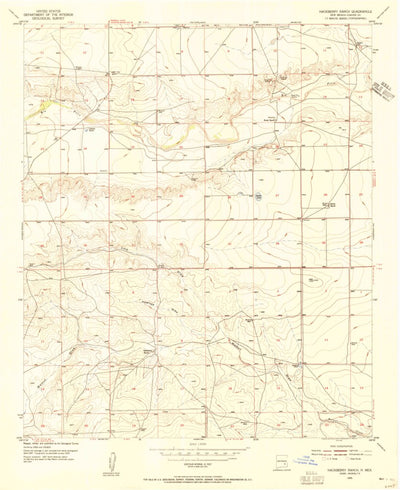 United States Geological Survey Hackberry Ranch, NM (1955, 24000-Scale) digital map