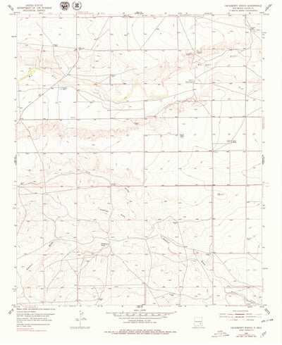 United States Geological Survey Hackberry Ranch, NM (1959, 24000-Scale) digital map