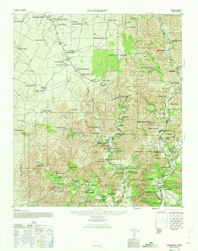 United States Geological Survey Hackberry, TX (1947, 62500-Scale) digital map